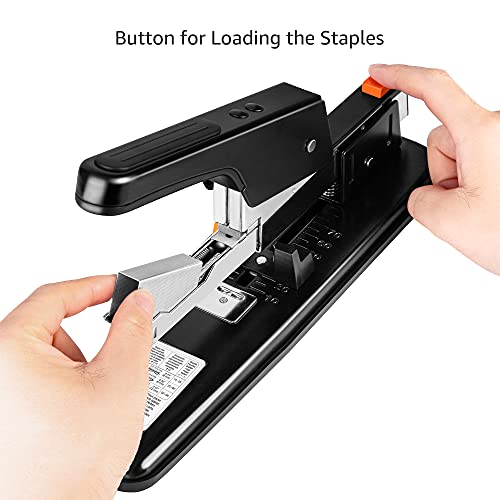 Basics Heavy-Duty Stapler, 90 Sheets High Capacity, Non-Slip, Large Collection