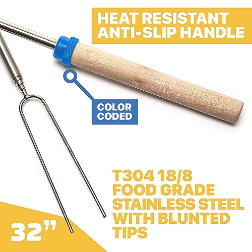 luxury MalloMe Smores Sticks for Fire Pit Long Set